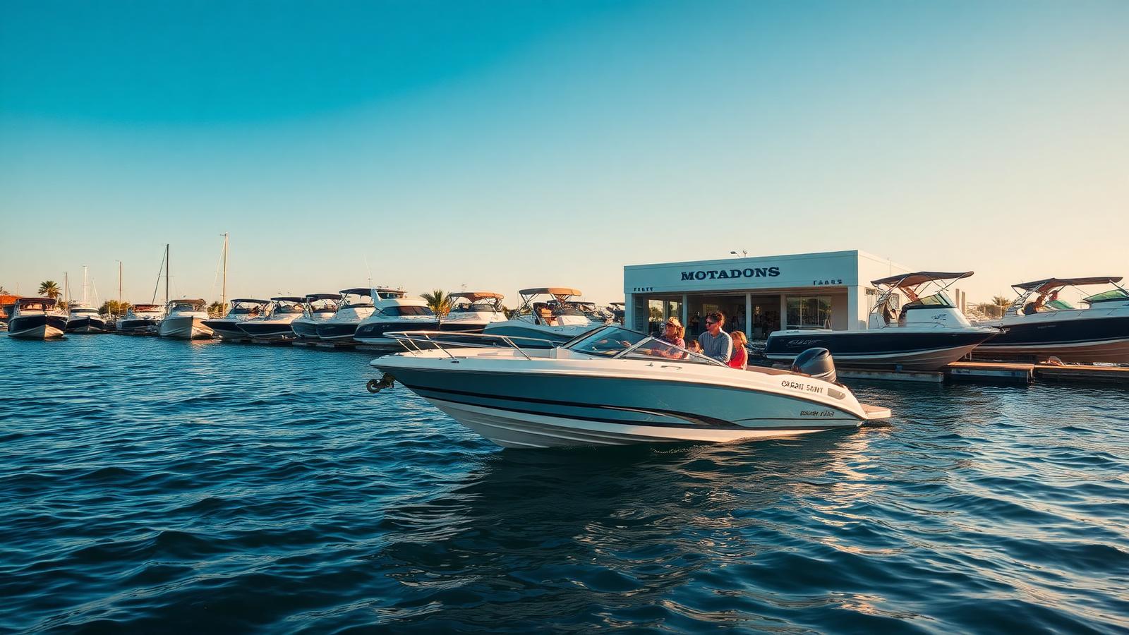 Boat Dealers: professional setting representing industry-leading boat dealership work.